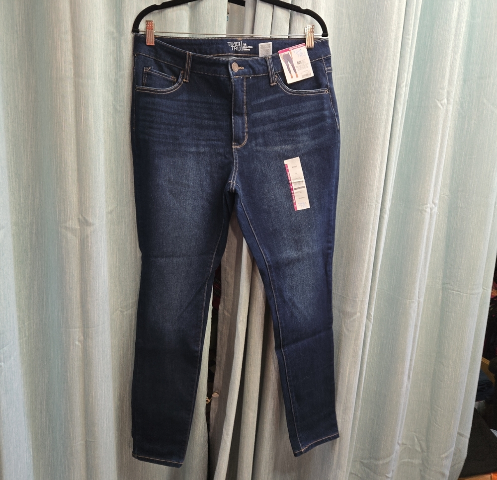Time and Tru Indigo High-Rise Skinny Jeans - Women's